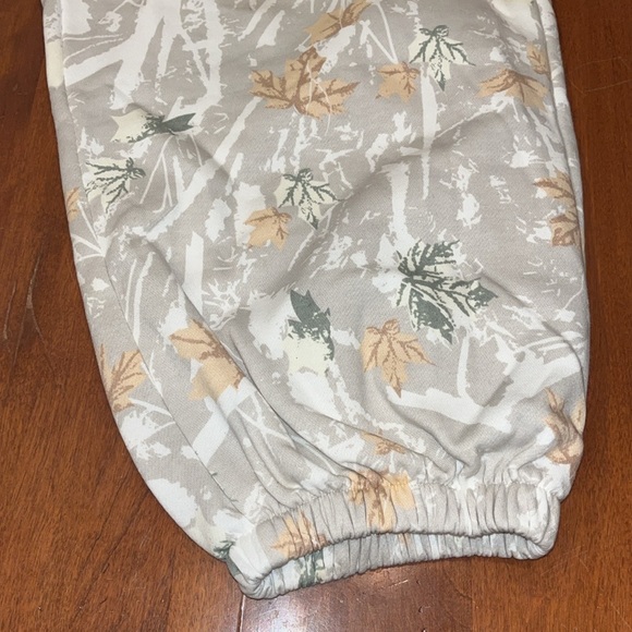 Eutten cream and grey high waisted fleece jogger sweat pants size large new - Picture 4 of 13